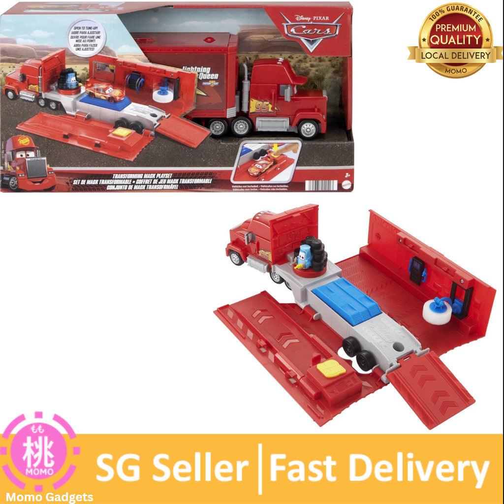 Mattel Disney and Pixar Cars Transforming Mack Playset, 2-in-1 Toy Truck & Tune-Up Station with Launcher, Lift & More