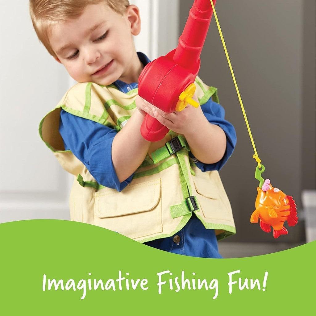 Learning Resources Pretend & Play Fishing Set - 11 Pieces, Ages 3+ Toddler Pretend Play Toys, Preschool Learning Toys