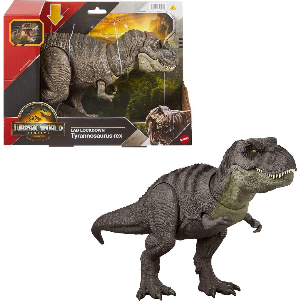 Mattel Jurassic World Rebirth Distortus T-Rex Dinosaur / Rex Rumble N Rampage Dinosaur Action Figure