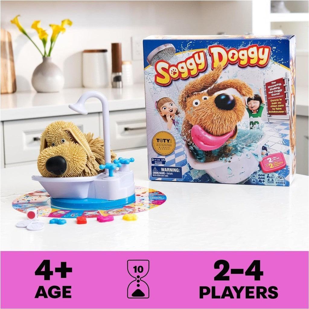 Soggy Doggy, The Showering Shaking Wet Dog Award-Winning Kids Game Board Game for Family Night Fun Games