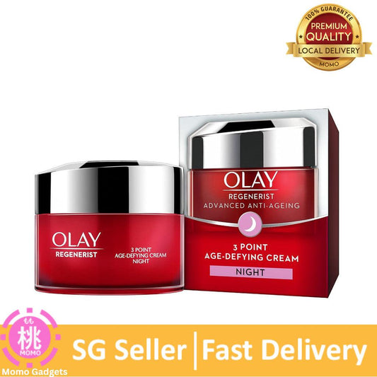 Olay Regenerist 3 Point Firming Anti-Ageing Night Cream Moisturiser, 15 ml