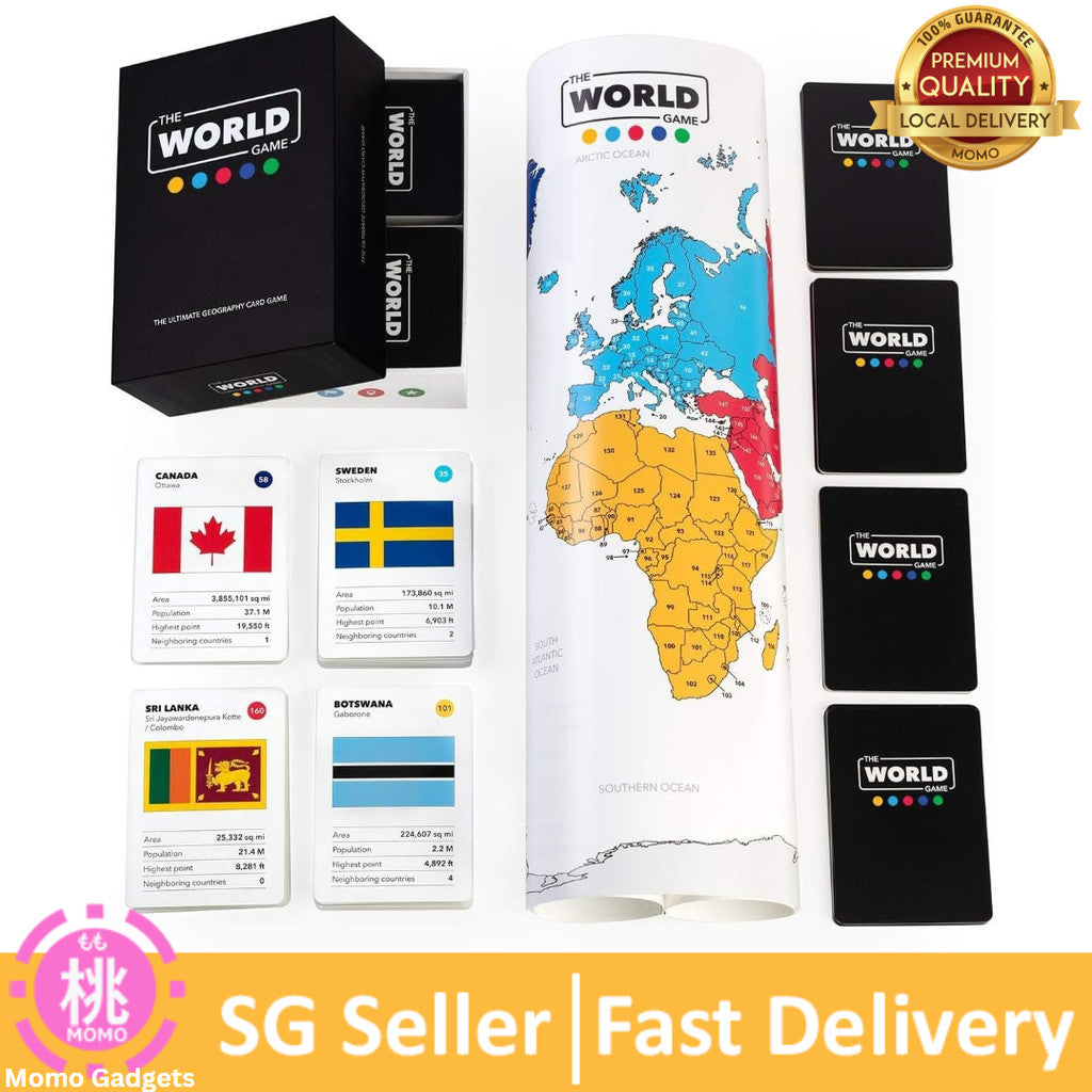 The World Game - Geography Card Game - Educational Games for Kids, Family and Adults