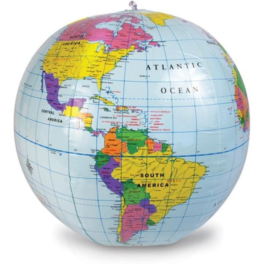 Learning Resources Inflatable 12 inch Globe - Ages 6+ Earth Globe, Geography for Kids