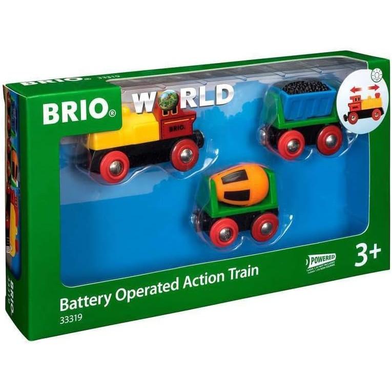 BRIO World Battery Operated Action Train - Dynamic 3 Piece Toy Train Set | Perfect for Kids Ages 3+