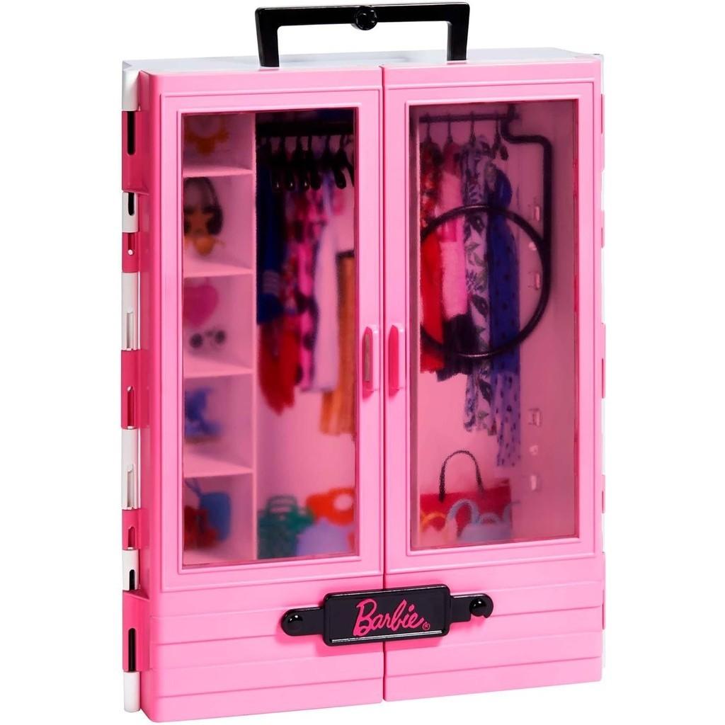 Barbie Fashionistas Ultimate Closet, Pink with Fold-Out Rack & Carrying Handle, Portable Storage for Barbie Doll Clothes