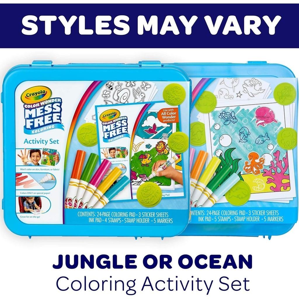 Crayola Color Wonder Mess Free Coloring Activity Set (30+ Pcs), With Markers, Stamps, and Stickers