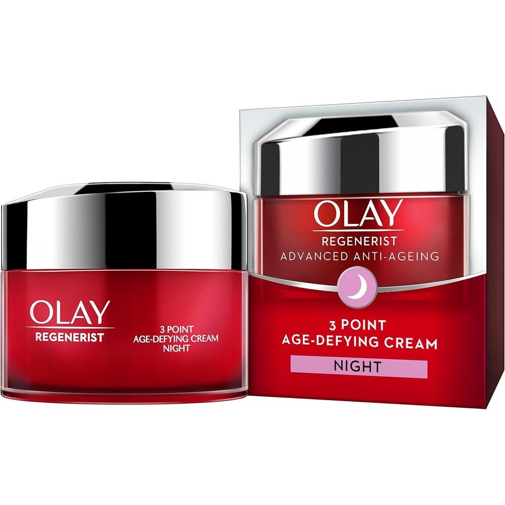 Olay Regenerist 3 Point Firming Anti-Ageing Night Cream Moisturiser, 15 ml
