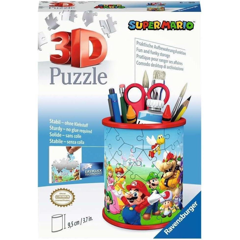 Ravensburger Super Mario Brothers Pencil Pot- 54 Pieces/Shoe 3D-108 Pieces 3D Jigsaw Puzzles for Kids Age 6 Years Up