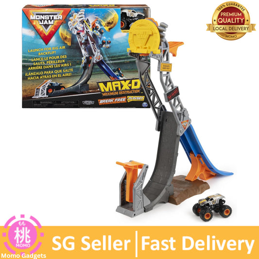Monster Jam, Official Max-D Break Free Playset with Exclusive 1:64 Scale Max-D Die-Cast Monster Truck