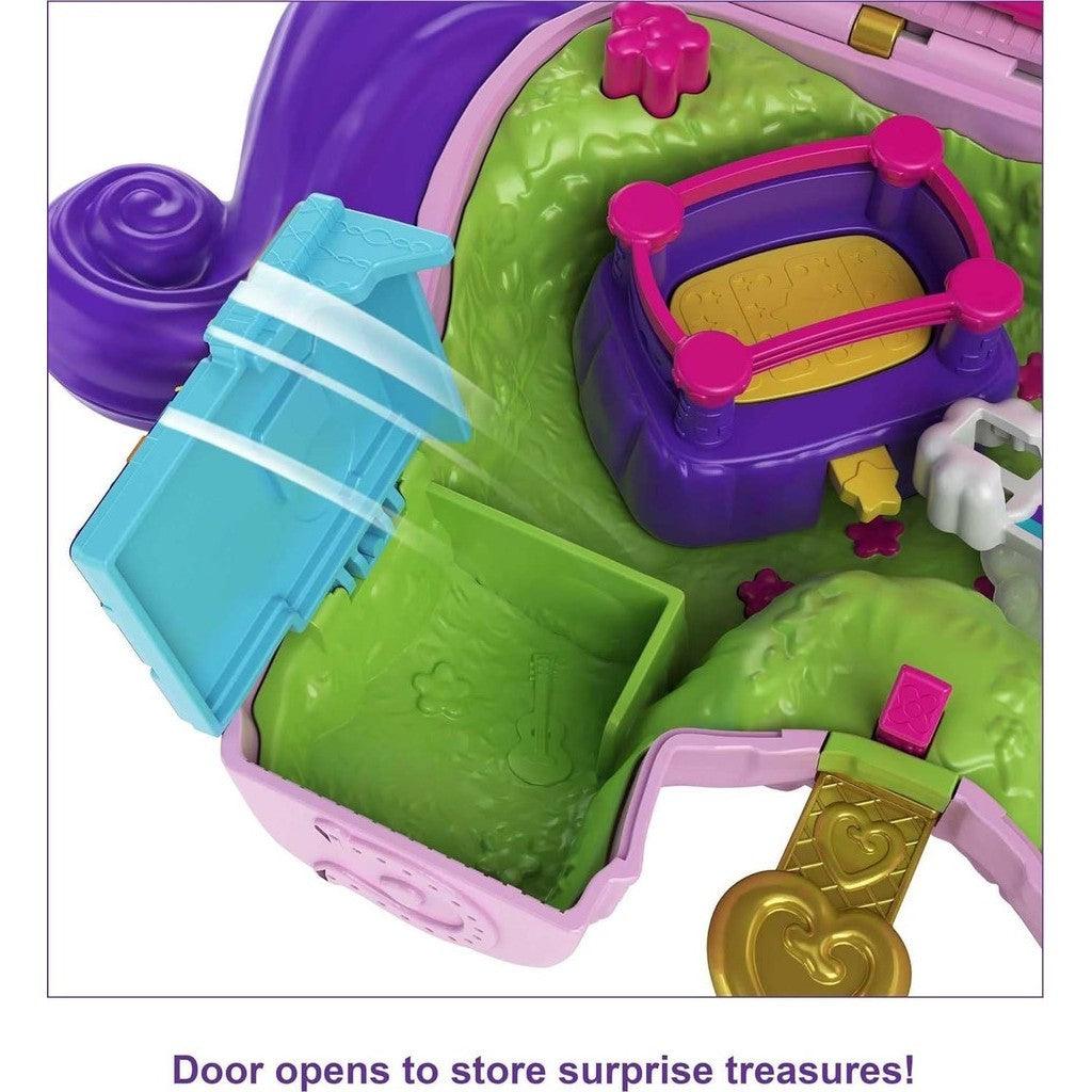 Polly Pocket 2-in-1 Travel Toy Playset, Unicorn Toy with 2 Dolls & 25 Surprise Accessories