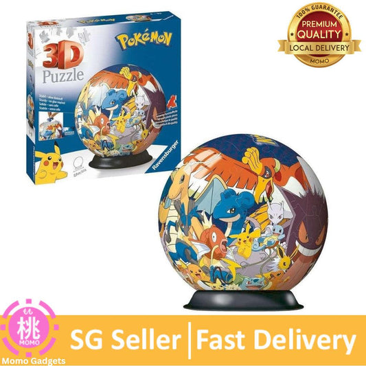 Ravensburger Pokemon 3D Jigsaw Puzzle Ball for Kids Age 6 Years Up - 72 Pieces/54 Pieces/Pencil Pot 54 Pieces