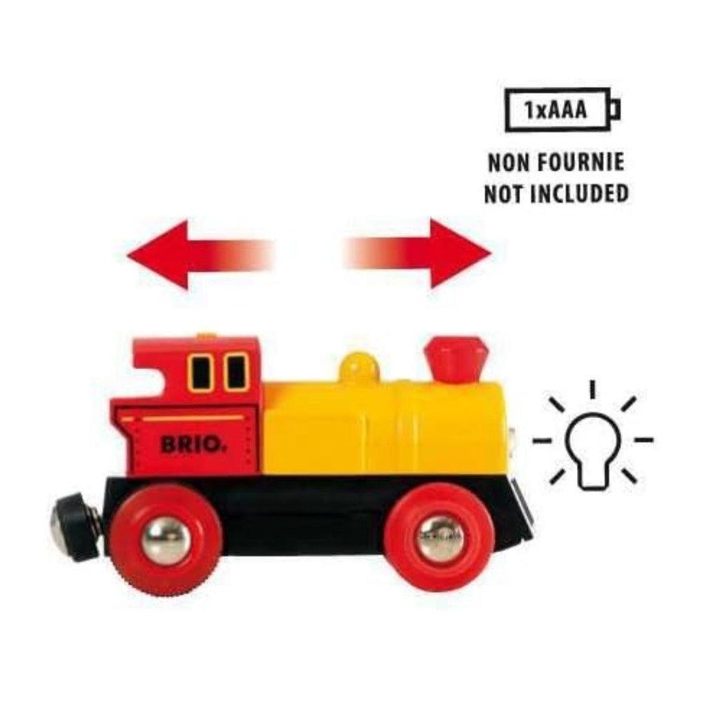 BRIO 33594 World Two-Way Battery-Operated Engine - Interactive Train Toy for Kids | Lights Up