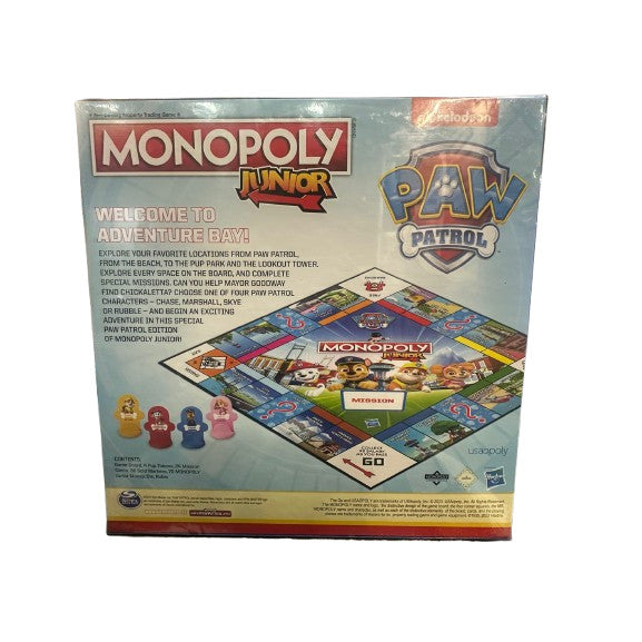 Monopoly JR PAW Patrol Board Game | Featuring Chase, Marshall, Skye, and Rubble