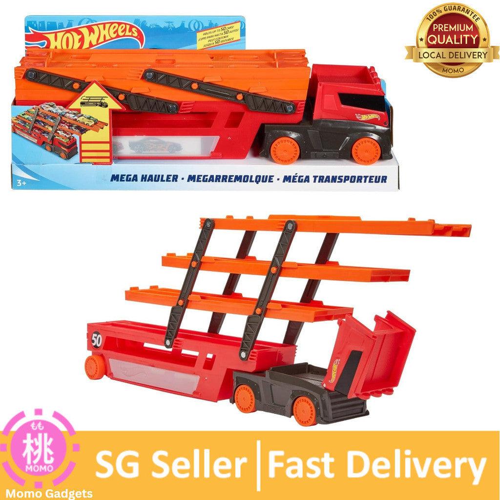 Hot Wheels Toy Car Track Set, Mega Hauler with 6 Expandable Levels, Storage for Up to 50 1:64 Scale Vehicles