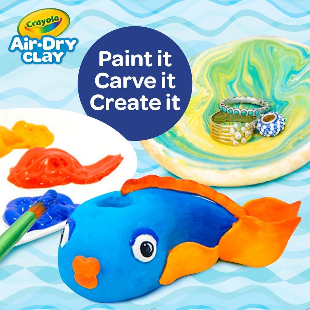 Crayola Air Dry Clay (5lbs), Natural White Modeling Clay for Kids, Sculpting Material, Bulk Craft Supplies