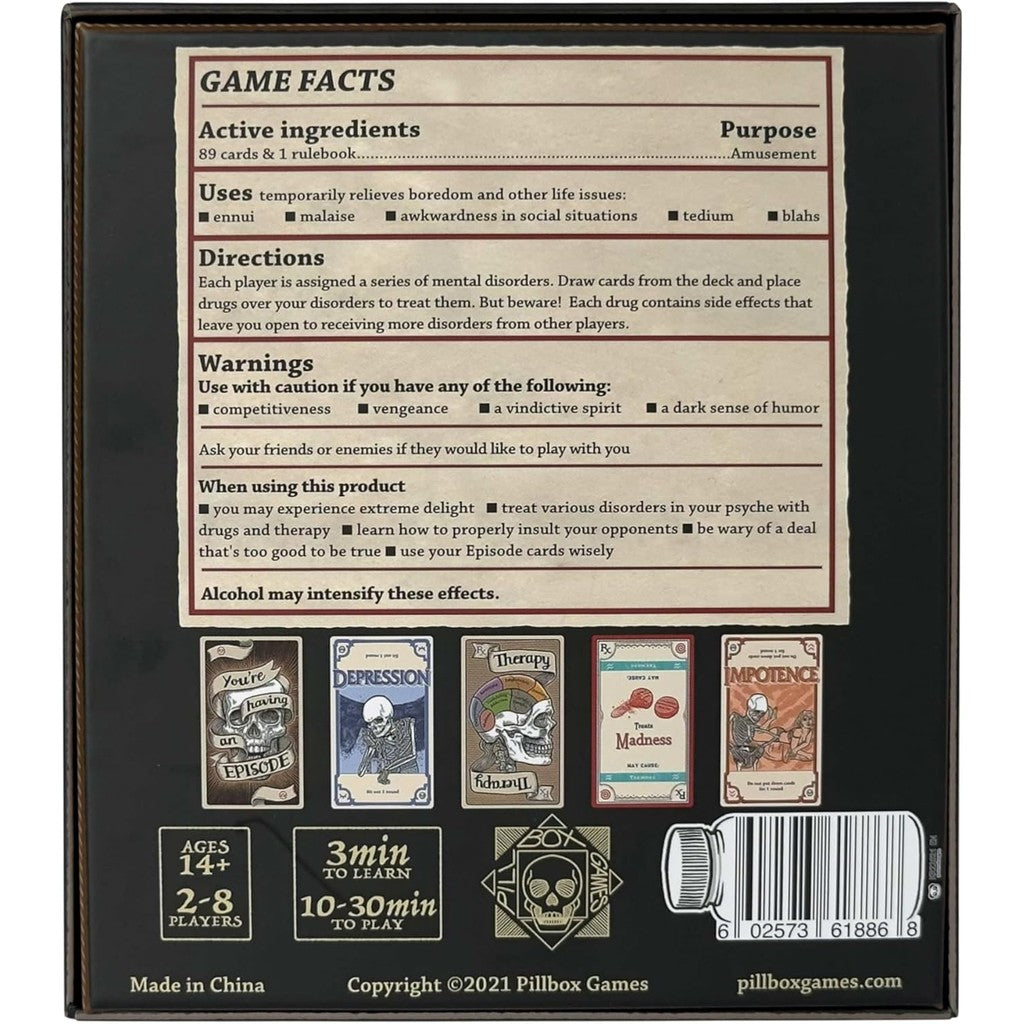 Pillbox Games Side Effects: Unleash The Fun & Chaos Using Therapy & Medication in This Hit Card Game
