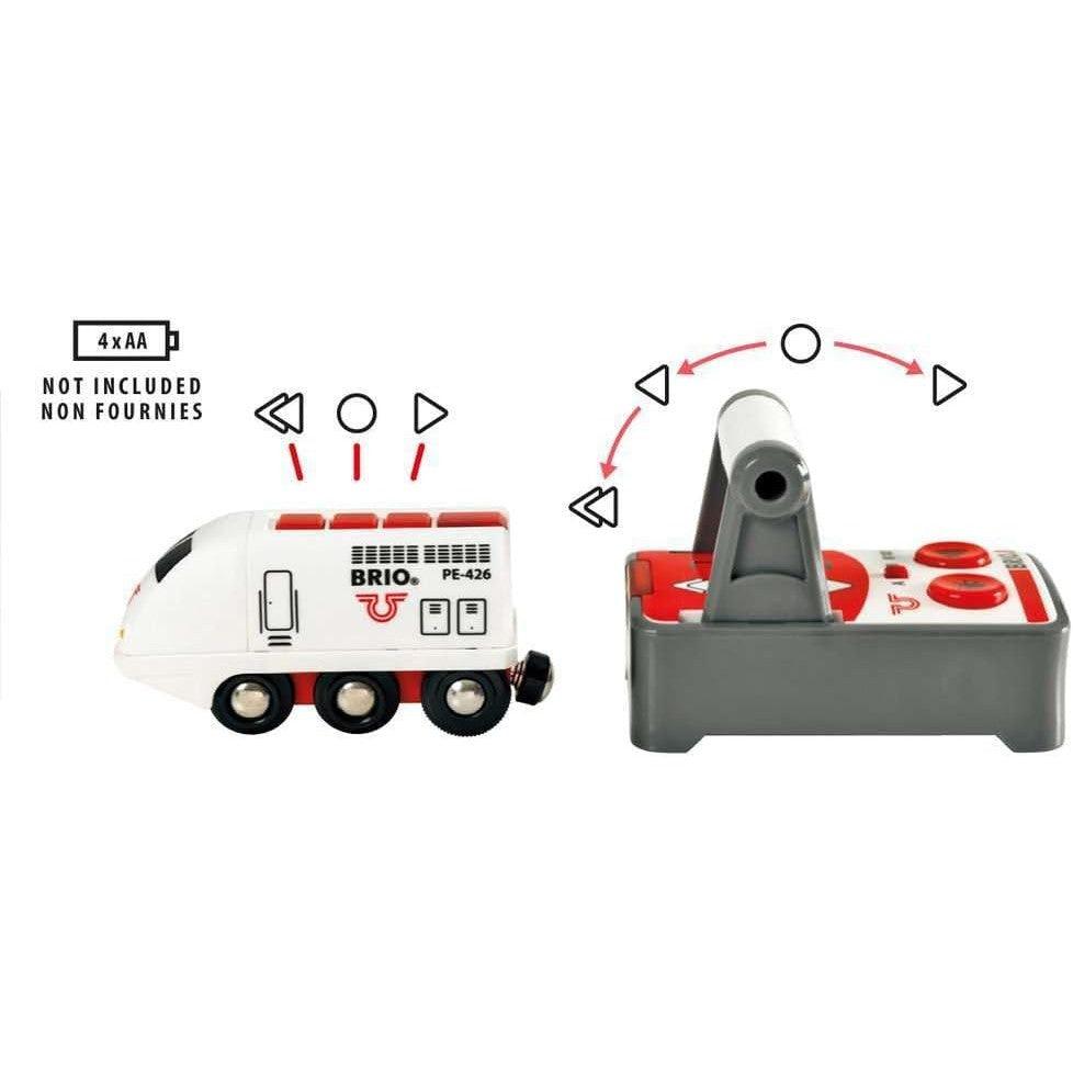 BRIO Remote Control Travel Train 33510 - Kids Toy with Light and Sound Features | Battery Operated