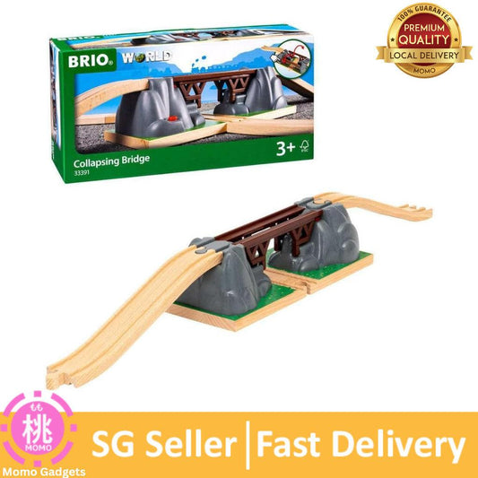 BRIO World - 33391 Collapsing Bridge - Engaging 3-Piece Toy Train Accessory | Cultivates Creative Play