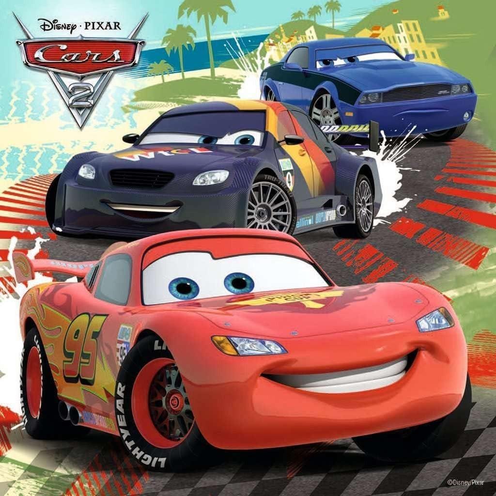 Ravensburger Disney Cars: Worldwide Racing Fun - 3 x 49-Piece Jigsaw Puzzle | Unique Pieces | Anti-Glare Surface