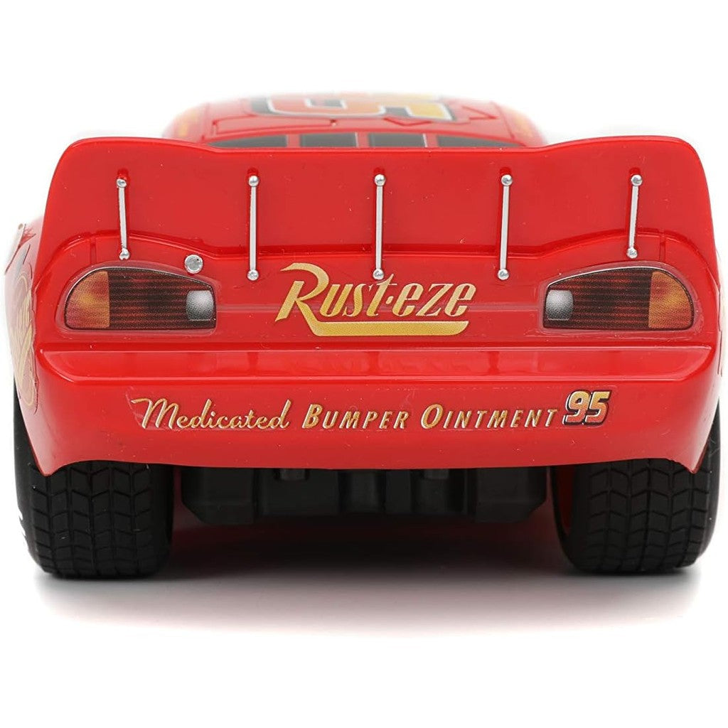 Jada Toys Pixar Cars 1:24 Lightning McQueen RC Remote Control Car 2.4 GHz Red Toys for Kids