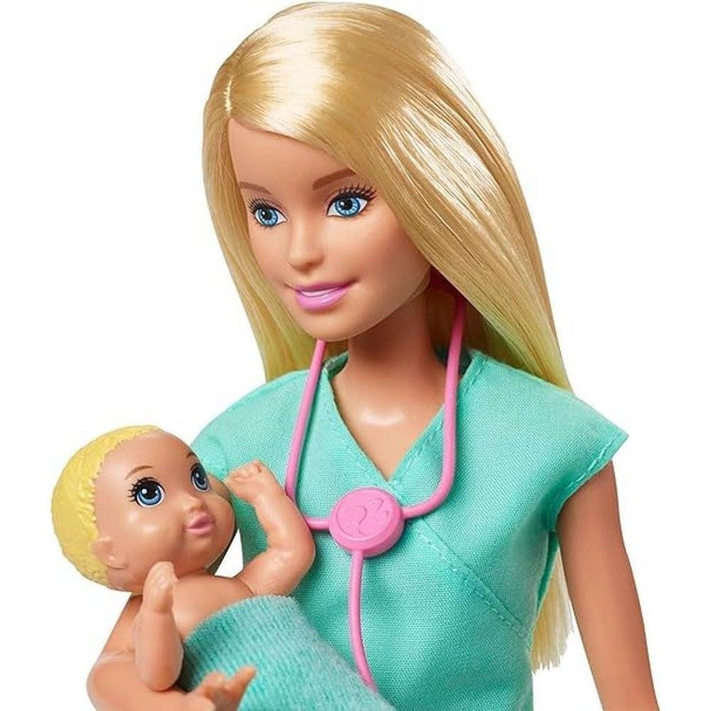 Barbie Careers Doll & Playset, Baby Doctor Theme with Blonde Fashion Doll, 2 Baby Dolls, Furniture & Accessories