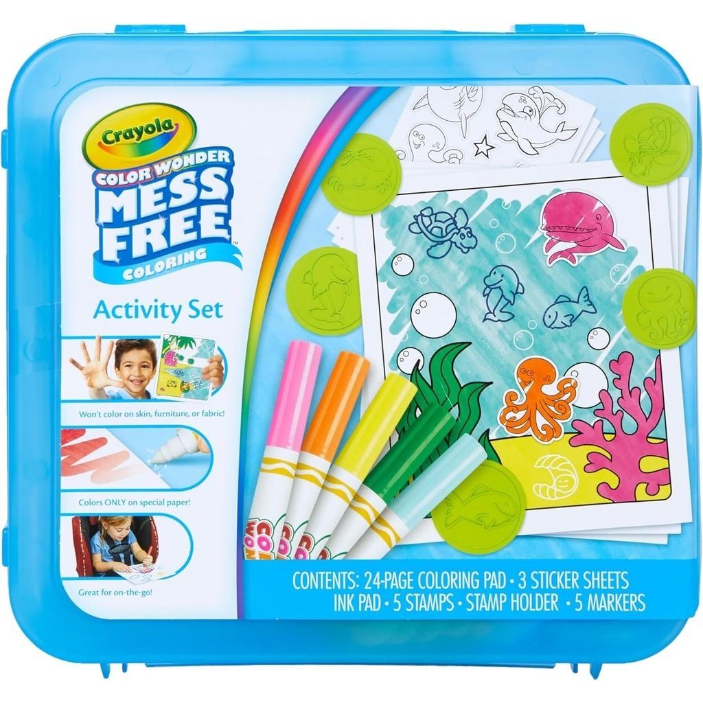 Crayola Color Wonder Mess Free Coloring Activity Set (30+ Pcs), With Markers, Stamps, and Stickers