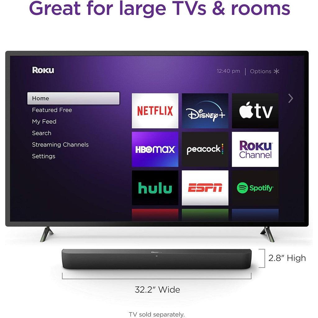 Roku Streambar Pro|4K HDR Streaming Device & Cinematic Roku Soundbar All In One, Roku Voice Remote, Free & Live TV,Black