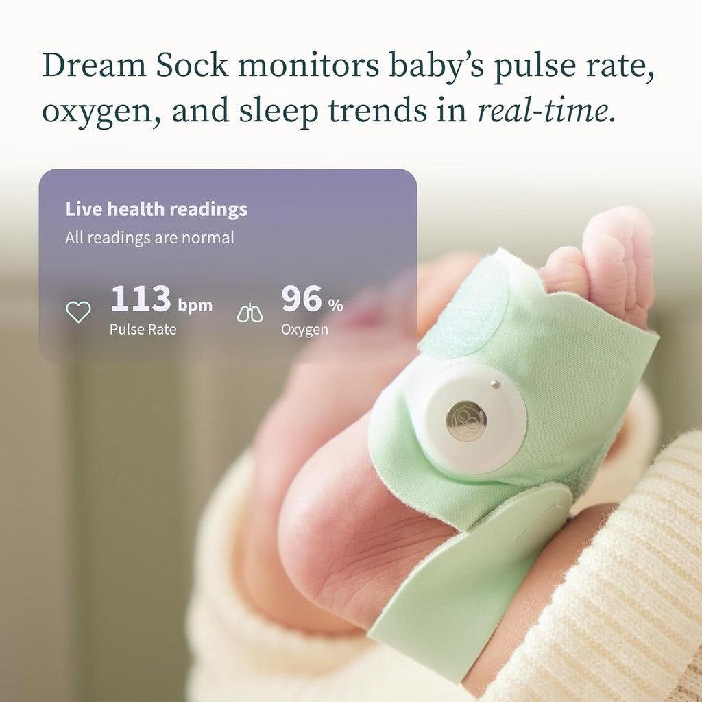 Owlet Dream Sock®-FDA-Cleared Smart Baby Monitor-Track Live Pulse (Heart) Rate, Oxygen in Infants-Receive Notifications