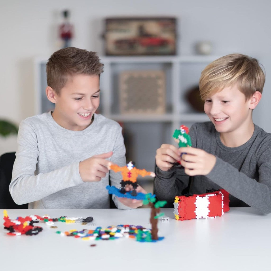 PLUS PLUS - Open Play Set - 600 Piece - Basic Color Mix, Construction Building Stem Toy, Interlocking Mini Puzzle Blocks