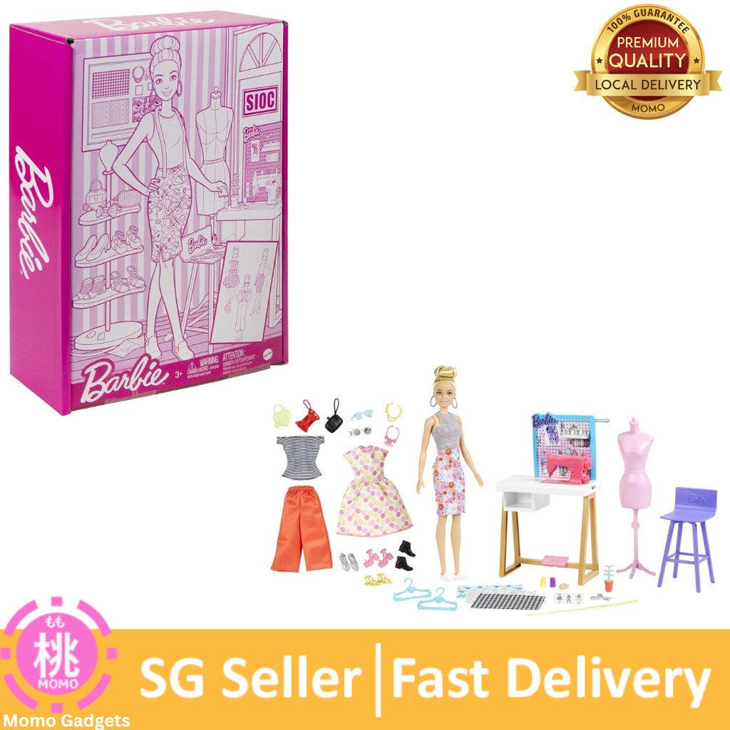 Barbie Fashion Designer Doll & 25+ Accessories, Studio Playset Includes Toy Furniture, Sewing Machine & Mannequin Doll