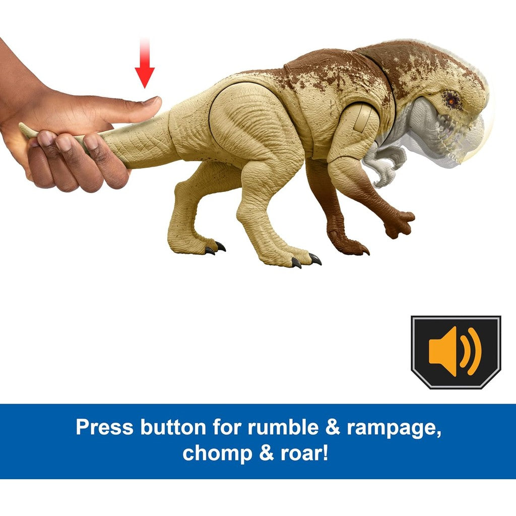 Mattel Jurassic World Rebirth Distortus T-Rex Dinosaur / Rex Rumble N Rampage Dinosaur Action Figure