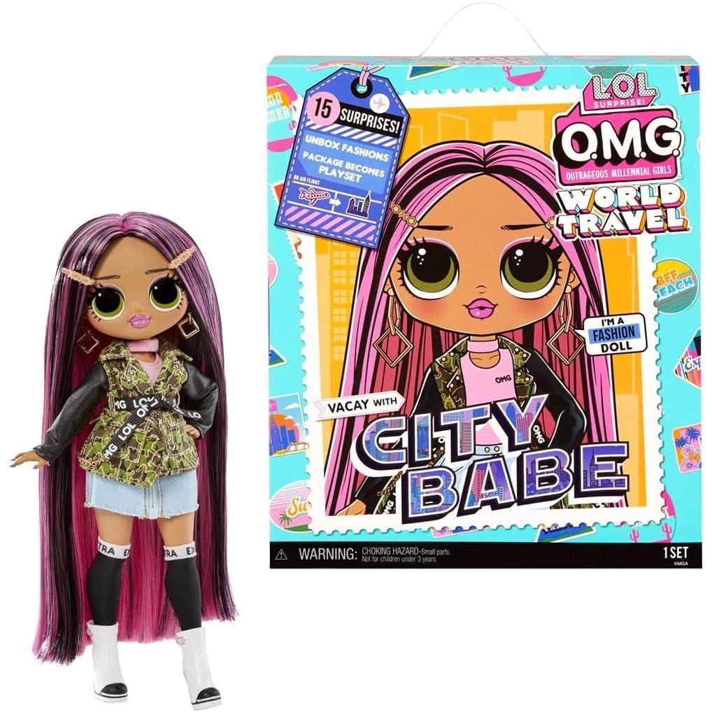 L.O.L. Surprise!OMG World Travel Fashion Doll with 15 Surprises Including Outfit,Travel Accessories and Reusable Playset