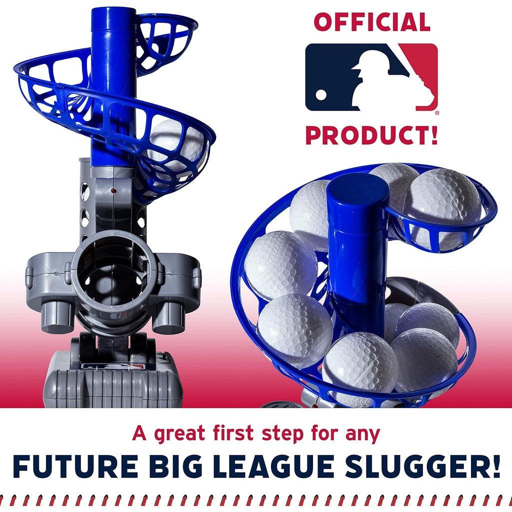 Franklin Sports MLB Kids Electronic Baseball Pitching Machine-Automatic Youth Pitching Machine with 6 Plastic Baseballs