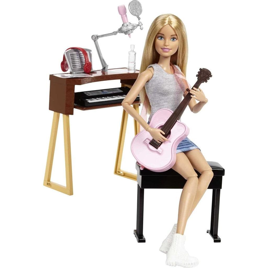 Barbie Musician Doll & Accessories, Music-Themed Playset with Guitar, Keyboard, 2 Mics & More, Blonde Doll