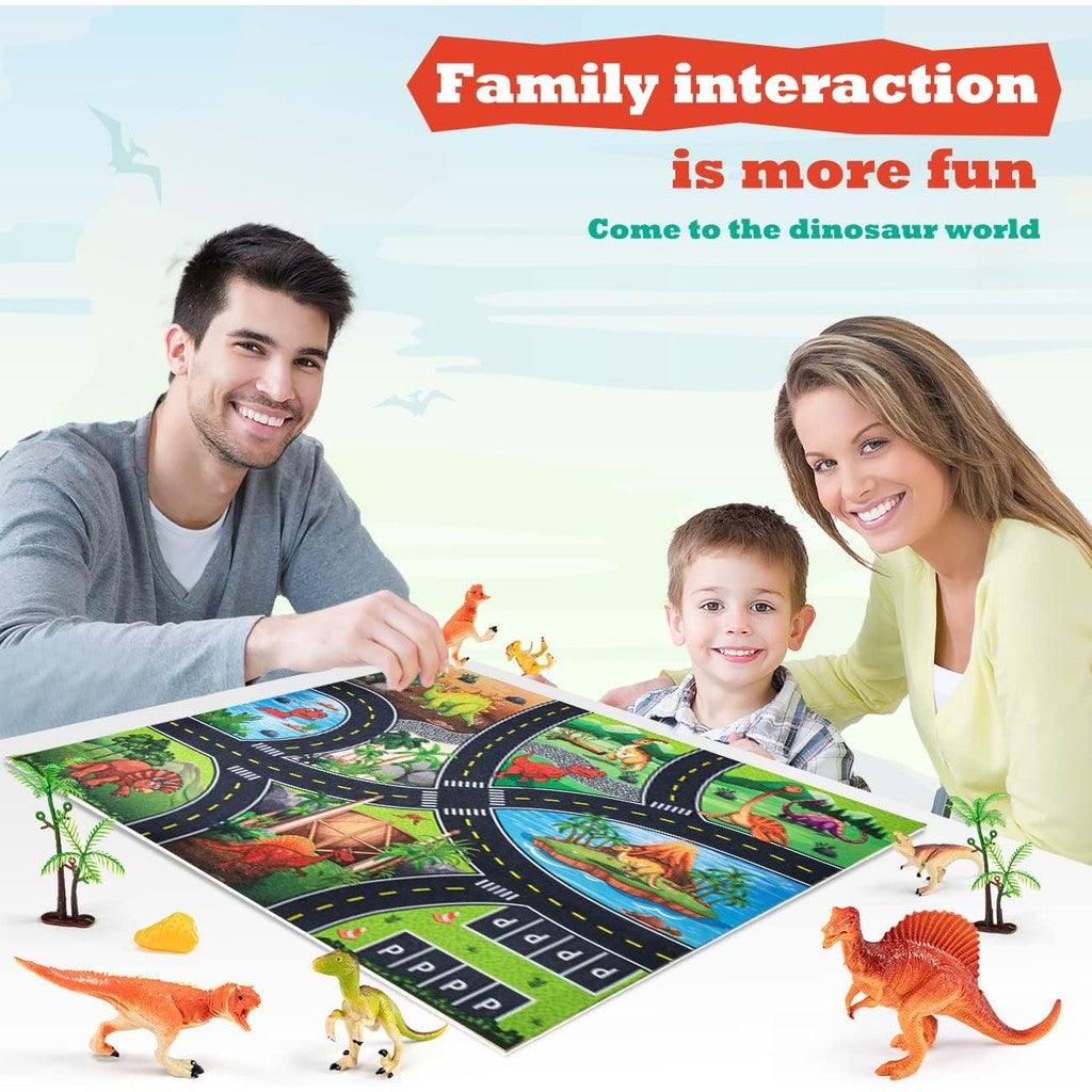 Kiddiworld Dinosaur Toys for 3 4 5 Year Old Boys Gifts, Dinosaurs Toys for Kids 3-5-7, Dino Figures Activity Play Mat