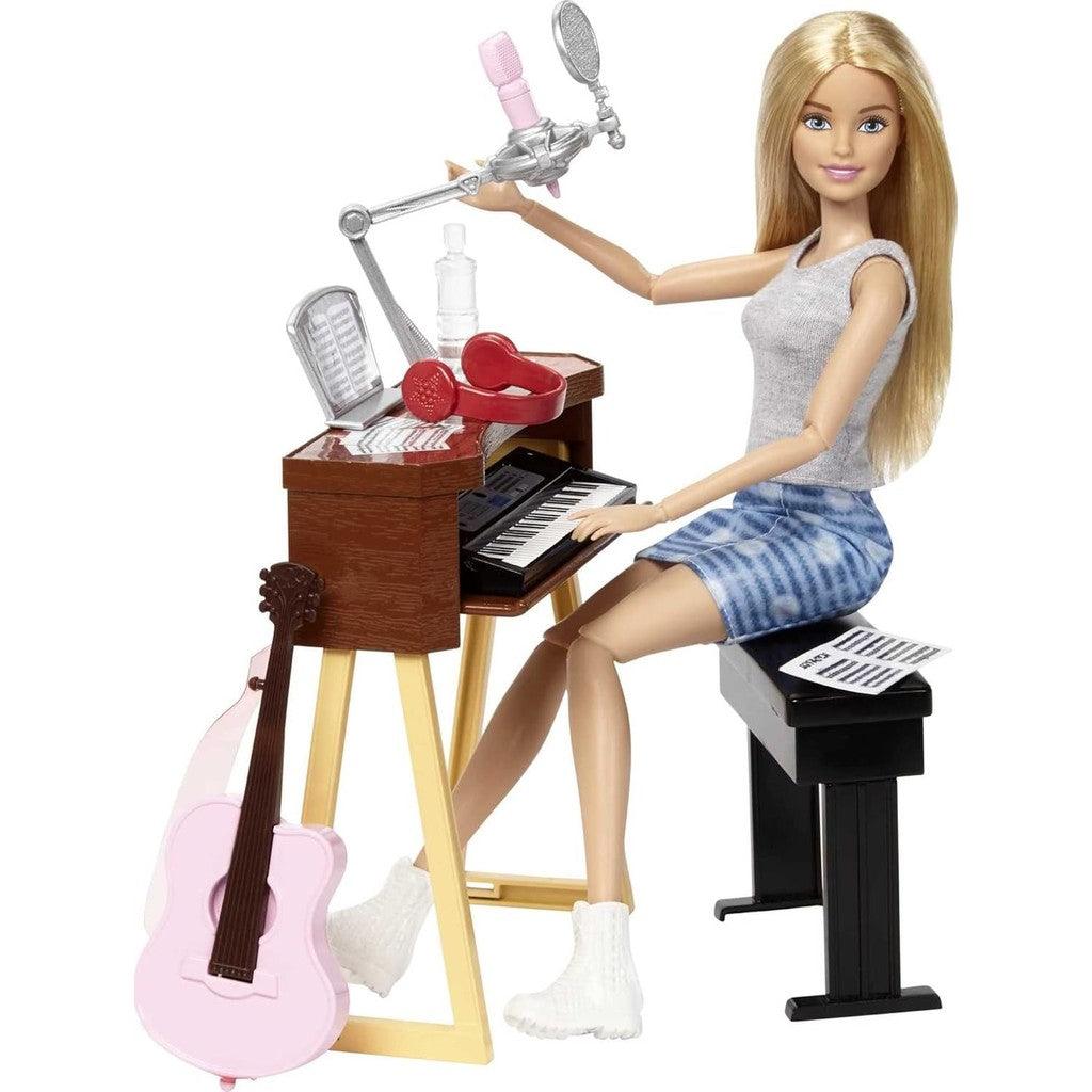 Barbie Musician Doll & Accessories, Music-Themed Playset with Guitar, Keyboard, 2 Mics & More, Blonde Doll