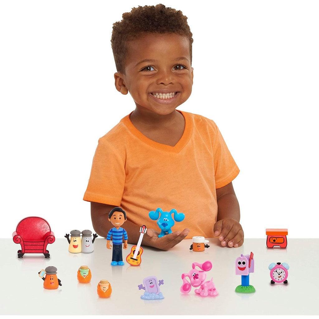 Just Play Blue's Clues & You! Deluxe Play-Along Friends Set, 14-Piece Figure Set, Kids Toys for Ages 3 Up