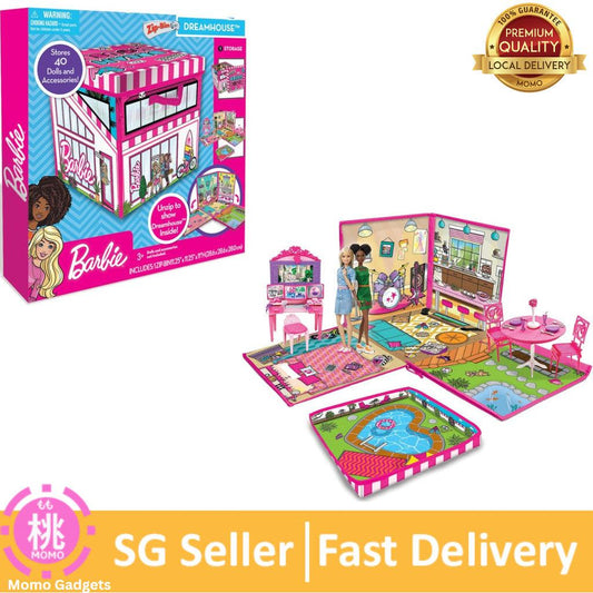 Barbie ZipBin 40 Doll Dream House Toy Box & Playmat