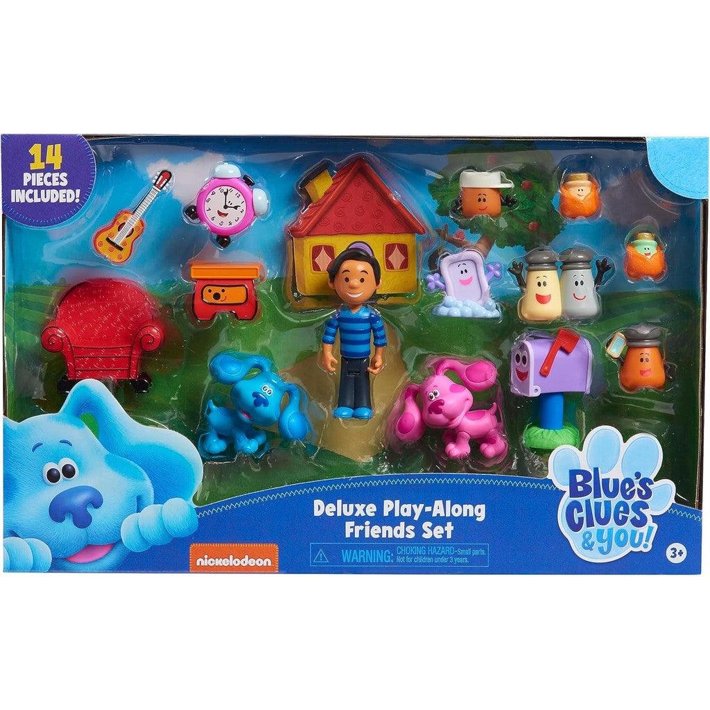Just Play Blue's Clues & You! Deluxe Play-Along Friends Set, 14-Piece Figure Set, Kids Toys for Ages 3 Up
