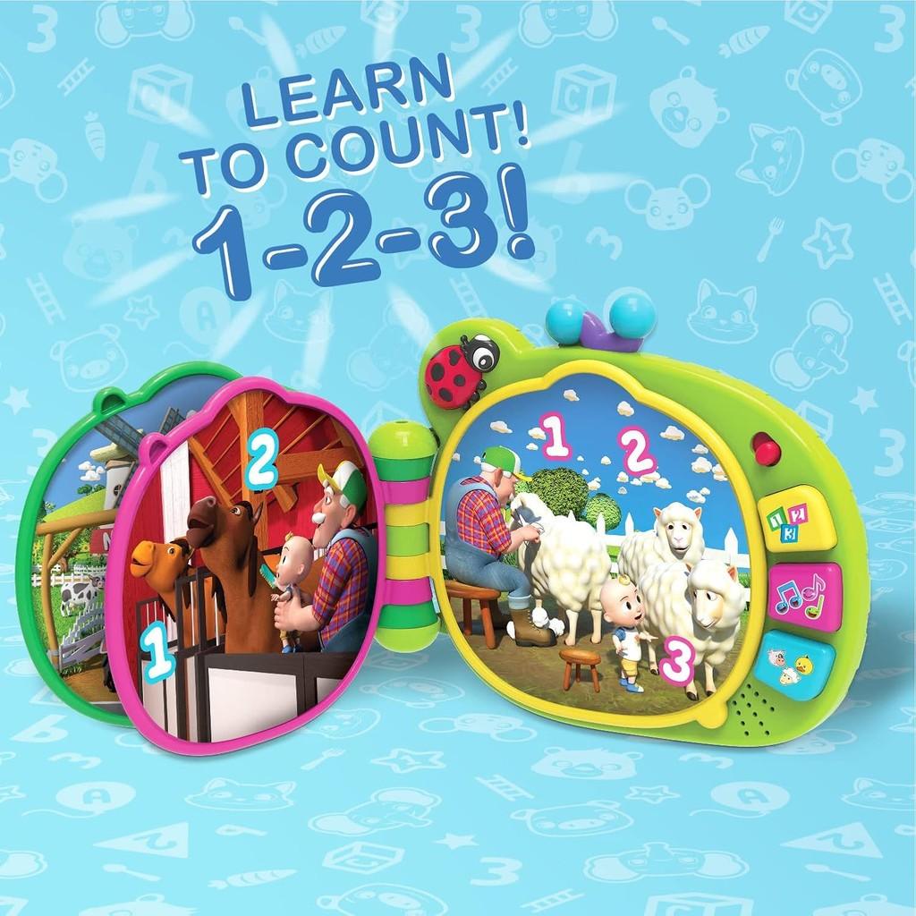 CoComelon Learning Book Interactive Toy for Toddlers, 3 Learning Modes, Music, 50 Learning Phrases