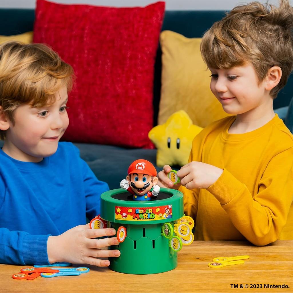 TOMY Pop Up Super Mario Board Game - Family and Preschool Kids Games for Family Game Night