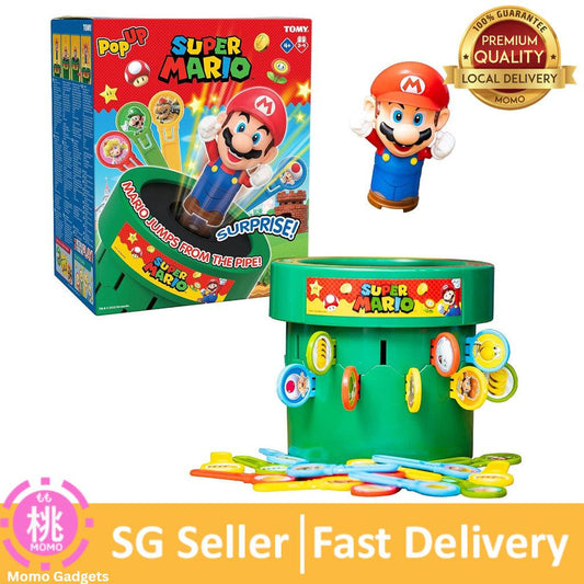 TOMY Pop Up Super Mario Board Game - Family and Preschool Kids Games for Family Game Night