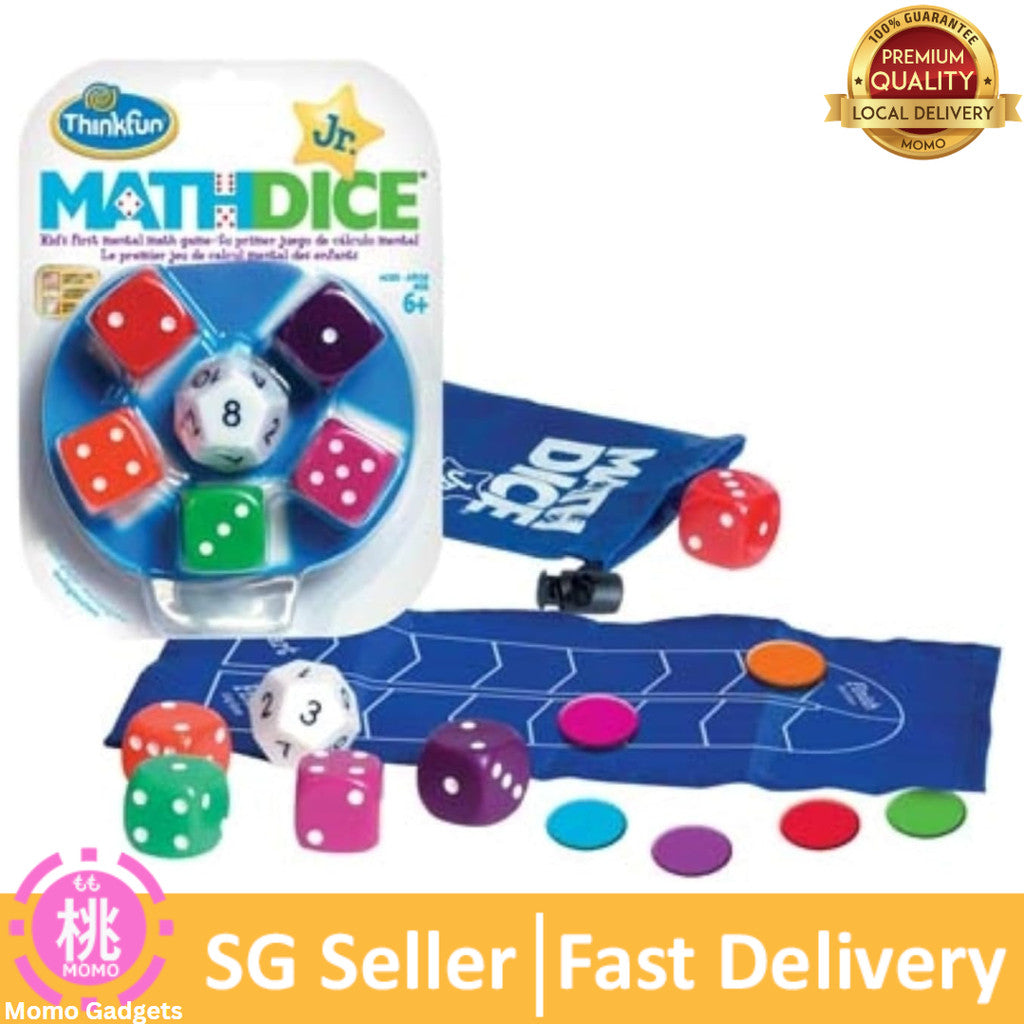 ThinkFun Math Dice Junior Game - Engaging Math Skills Builder | Perfect for Kids Aged 6+ | Aids in Mental Agility