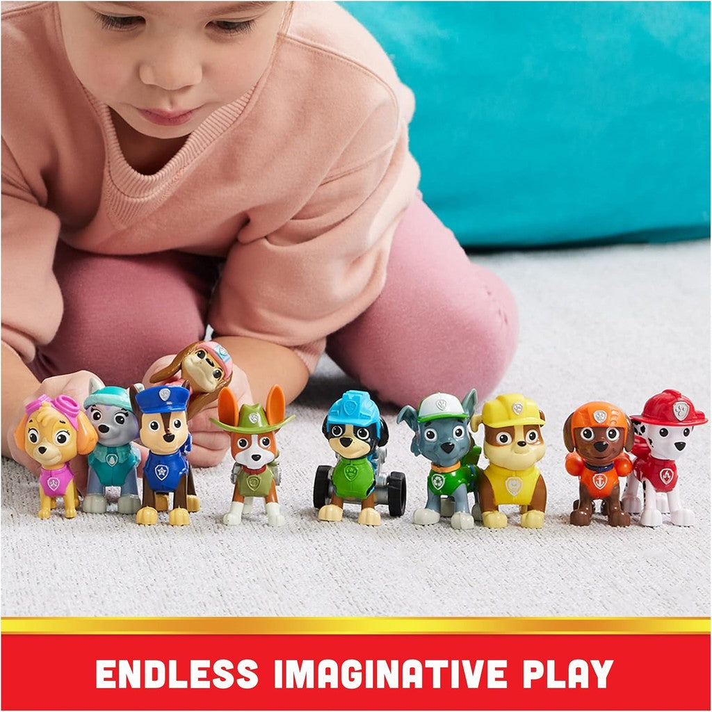 Paw Patrol, 10th Anniversary, All Paws On Deck Toy Figures Gift Pack with 10 Collectible Action Figures