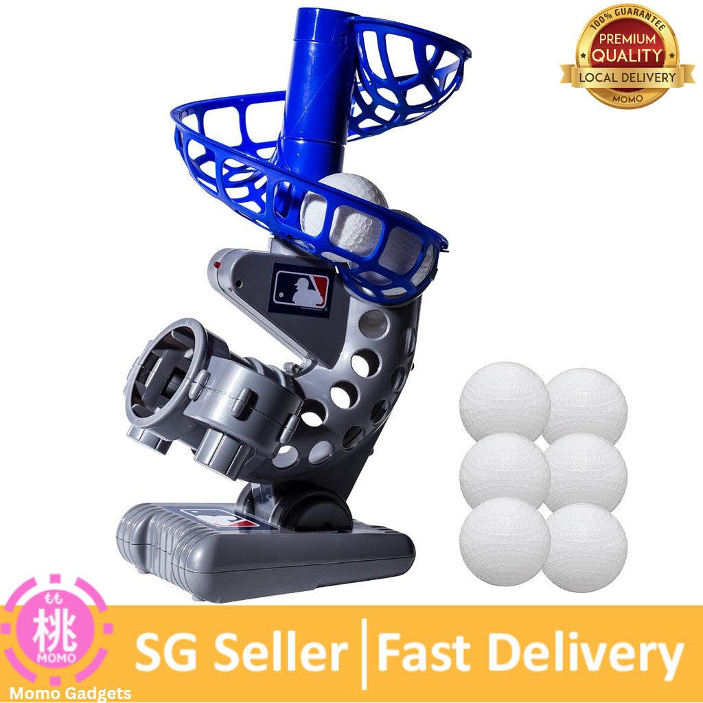 Franklin Sports MLB Kids Electronic Baseball Pitching Machine-Automatic Youth Pitching Machine with 6 Plastic Baseballs