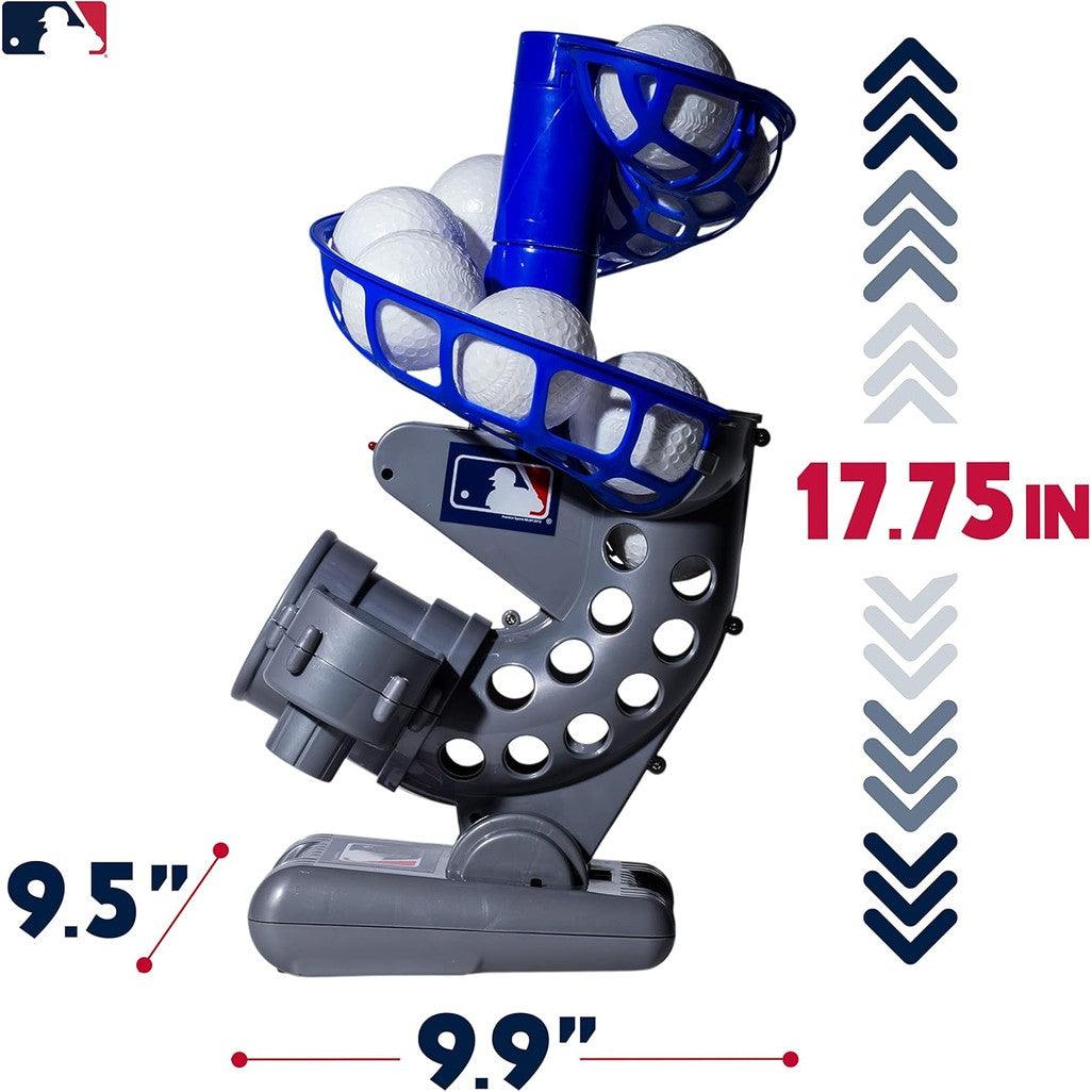 Franklin Sports MLB Kids Electronic Baseball Pitching Machine-Automatic Youth Pitching Machine with 6 Plastic Baseballs