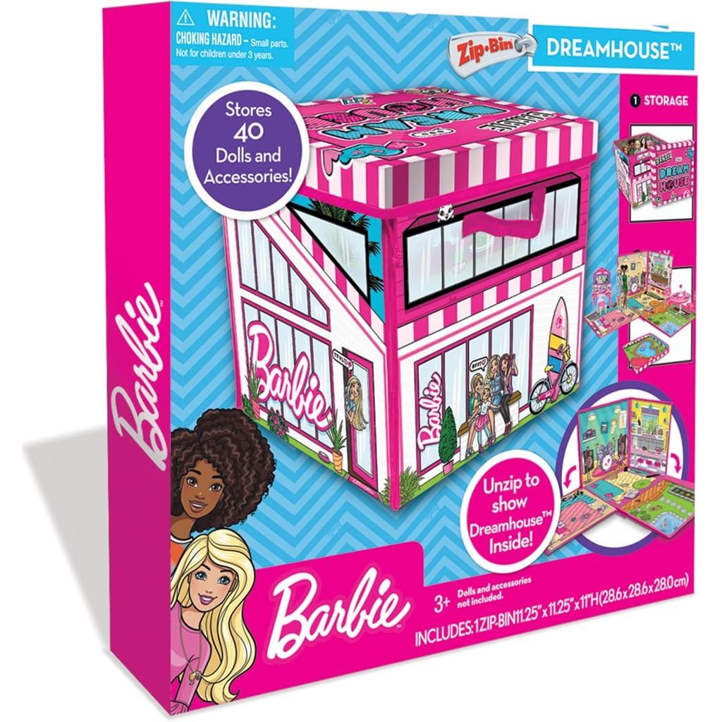 Barbie ZipBin 40 Doll Dream House Toy Box & Playmat