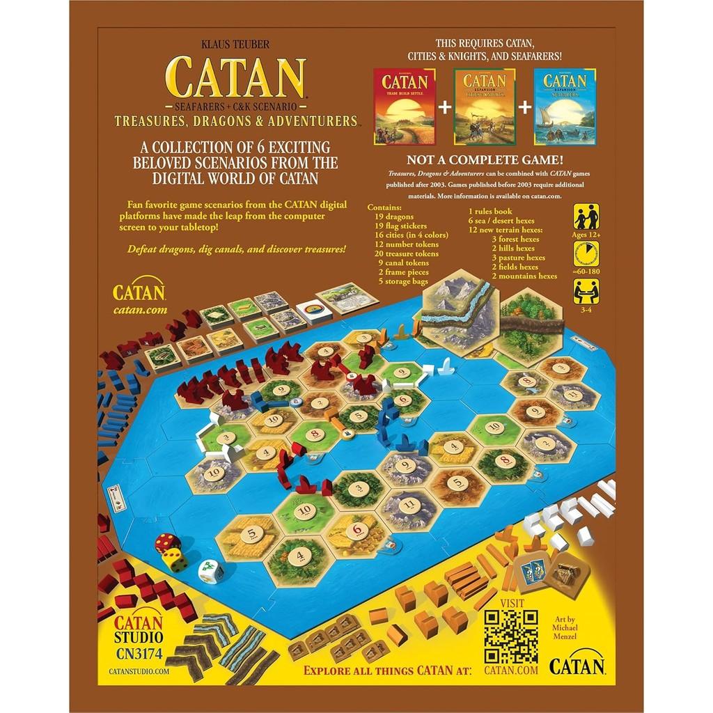 CATAN Treasures, Dragons and Adventurers Scenario Expansion-Strategy Board Game, Family Game for Kids & Adults, Ages 12+