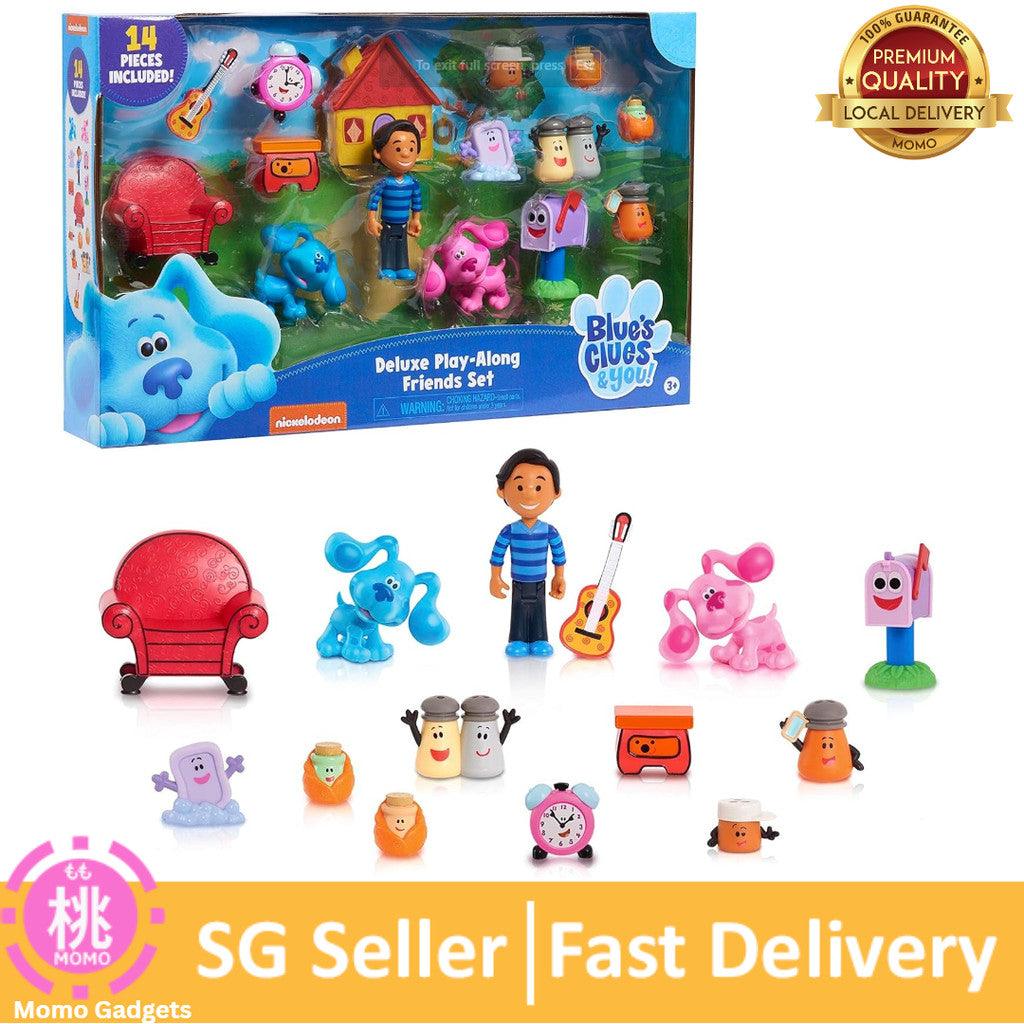 Just Play Blue's Clues & You! Deluxe Play-Along Friends Set, 14-Piece Figure Set, Kids Toys for Ages 3 Up