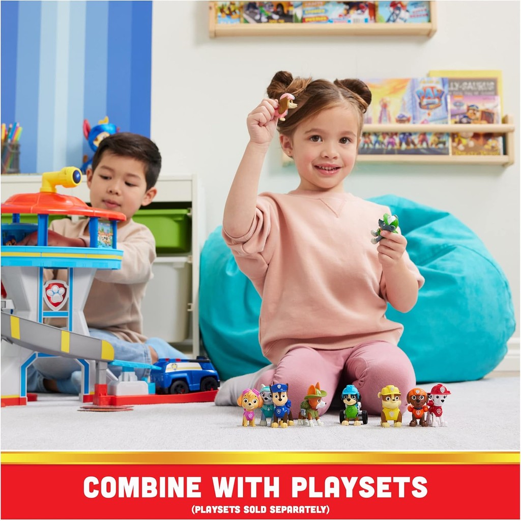 Paw Patrol, 10th Anniversary, All Paws On Deck Toy Figures Gift Pack with 10 Collectible Action Figures